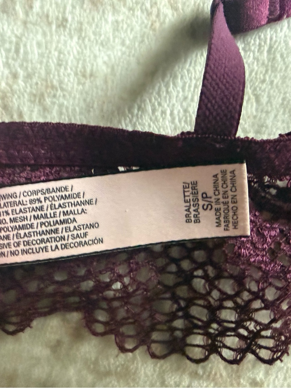 Victoria’s Secret Burgundy Lace Bralette - Picture 3 of 3